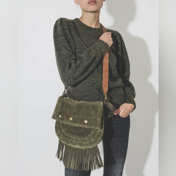 ISABEL MARANT ÉTOILE Mavis Sweater In Khaki Knit - Picture 1 of 6